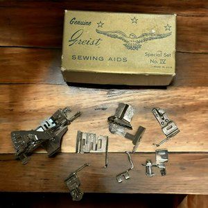 Vintage Greist Sewing Aids Special Set No. IV Sewing Machine Attachments